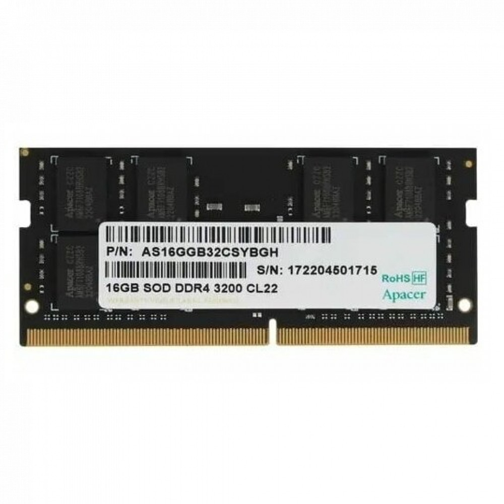 ОЗУ Apacer DDR4 16GB 3200MHz SO-DIMM AS16GGB32CSYBGH SO-DIMM, DDR4, 16 Гб, 3200 МГц - миниатюра 2