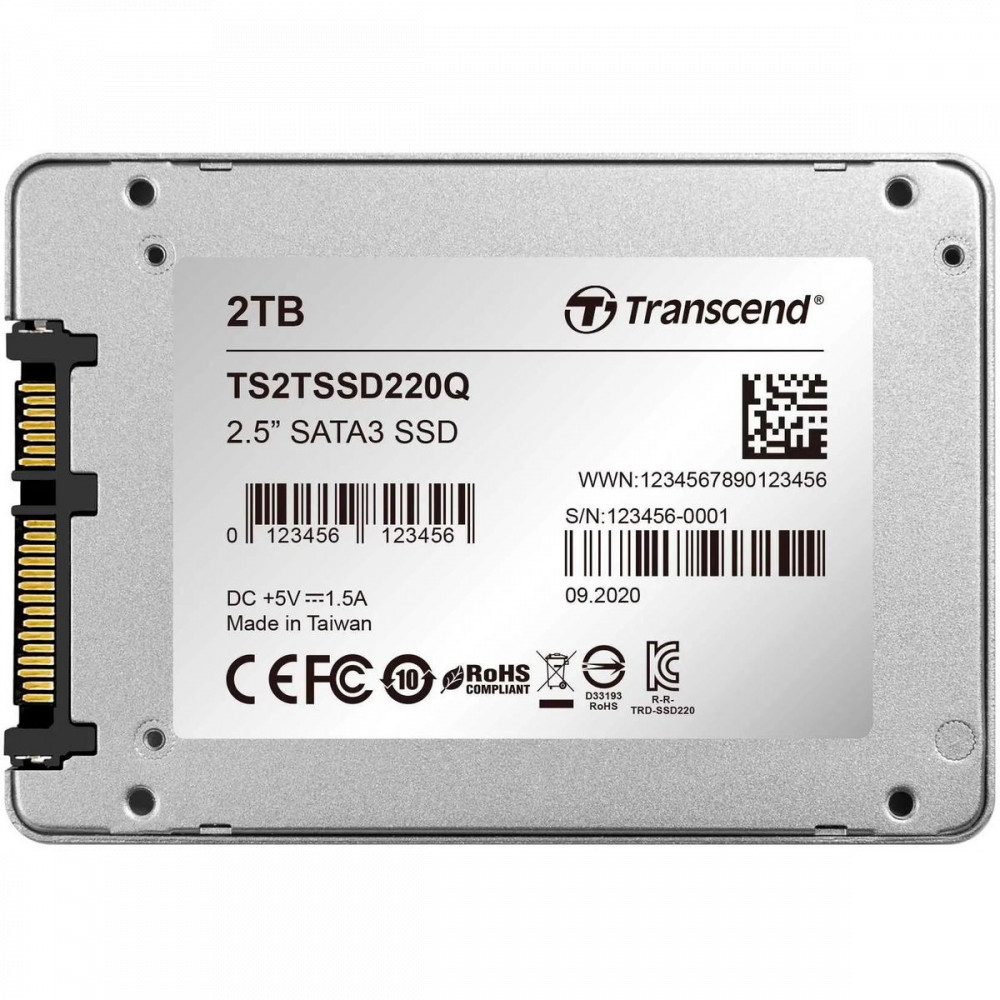 Жесткий диск Transcend SSD220Q TS2TSSD220Q SSD (твердотельные), 2 ТБ, 2.5 дюйма, SATA - миниатюра 9