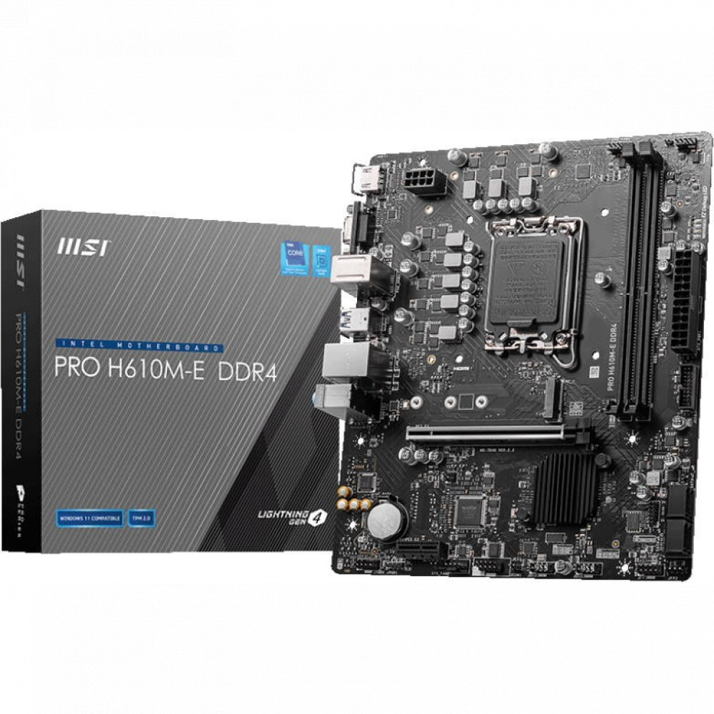 Материнская плата MSI PRO H610M-E DDR4 Micro-ATX, LGA 1700 - миниатюра 10