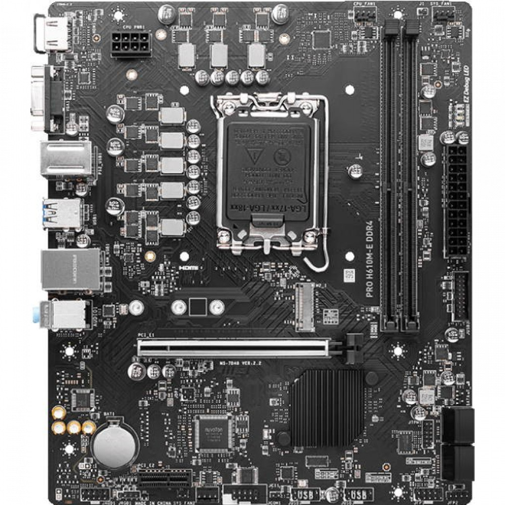 Материнская плата MSI PRO H610M-E DDR4 Micro-ATX, LGA 1700 - миниатюра 7