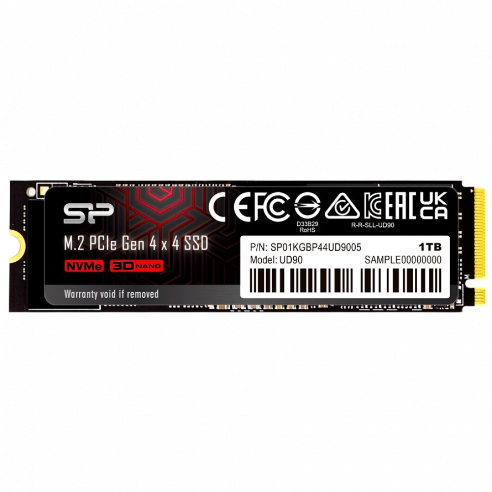 Жесткий диск Silicon Power UD90 SP01KGBP44UD9005 SSD (твердотельные), 1 ТБ, M.2, PCIe - миниатюра 4