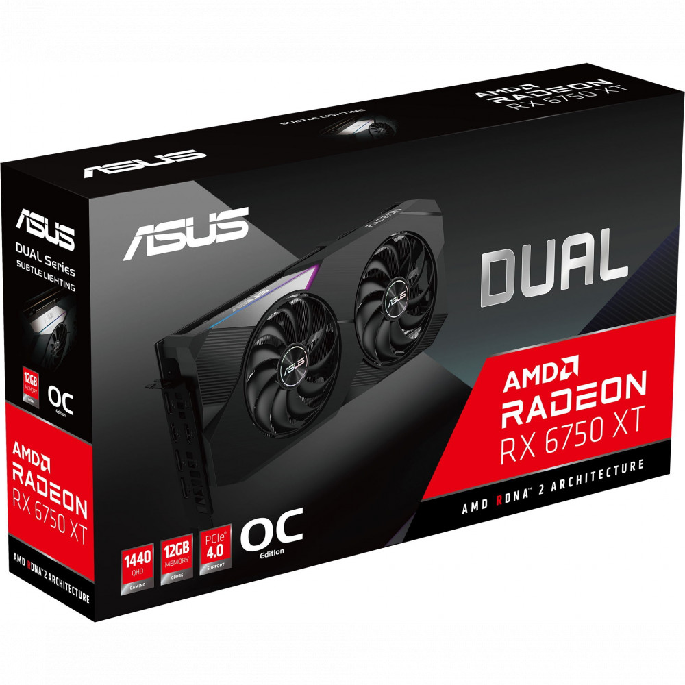 Видеокарта Asus AMD Radeon RX 6750XT DUAL-RX6750XT-O12G 12 ГБ - миниатюра 10