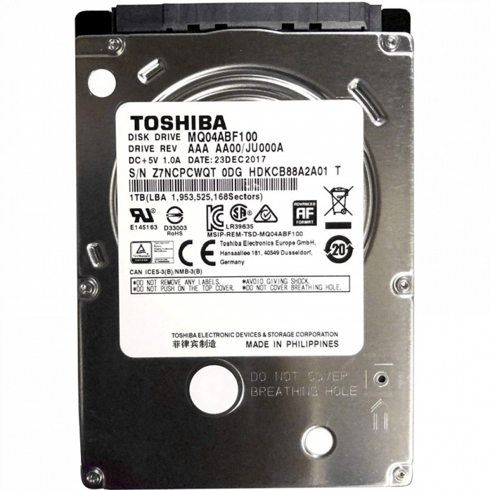 Жесткий диск Toshiba MQ04ABF100 HDD (классические), 1 ТБ, 2.5 дюйма, SATA - миниатюра 4