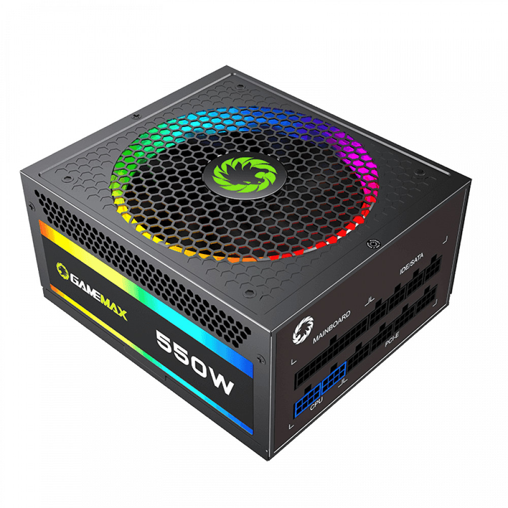 Блок питания GameMax RGB 550W Rainbow 210604500049 550 Вт - миниатюра 9