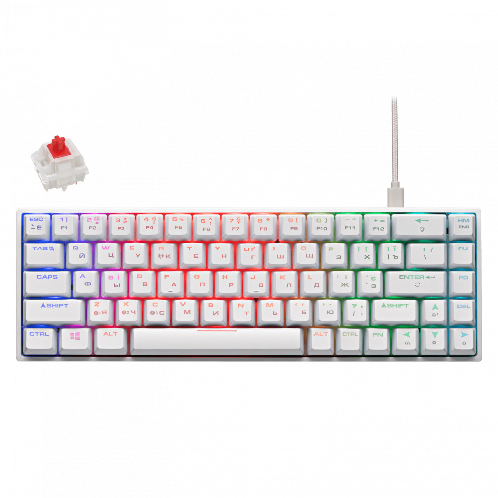 Клавиатура 2E GAMING KG380 RGB 2E-KG380UWT-BL Беспроводная, Bluetooth - миниатюра 6