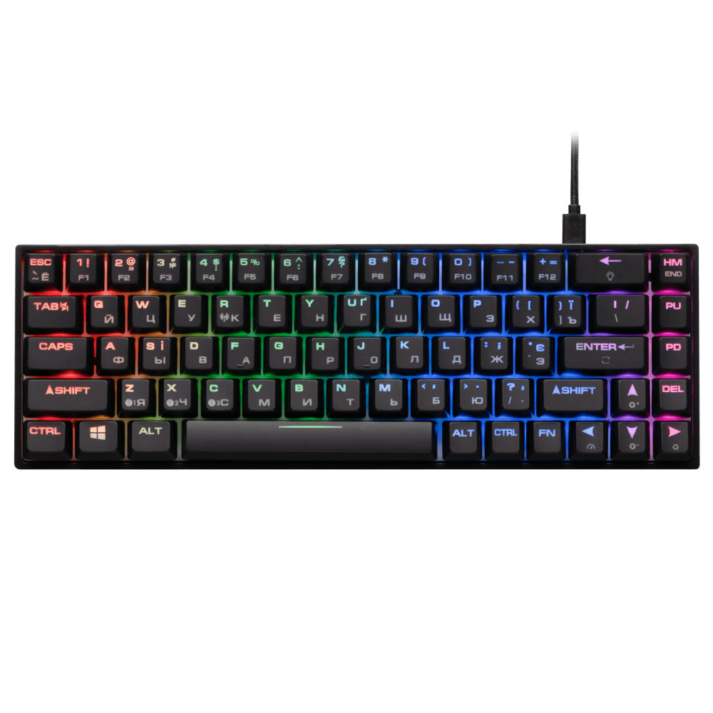 Клавиатура 2E GAMING KG380 RGB Black Ukr 2E-KG380UBK-BL Проводная, USB - миниатюра 4