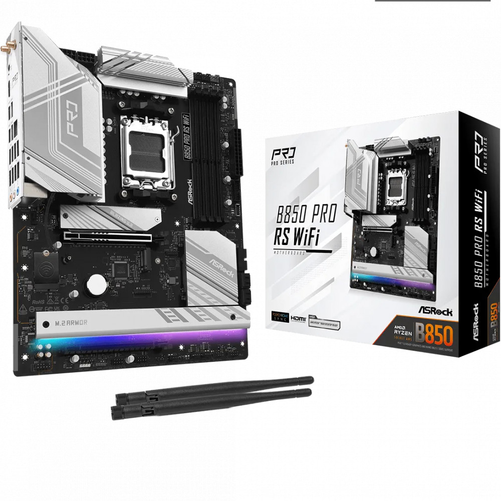 Материнская плата ASRock B850 Pro RS WiFi B850 PRO RS WIFI ATX, AMD AM5 - миниатюра 8
