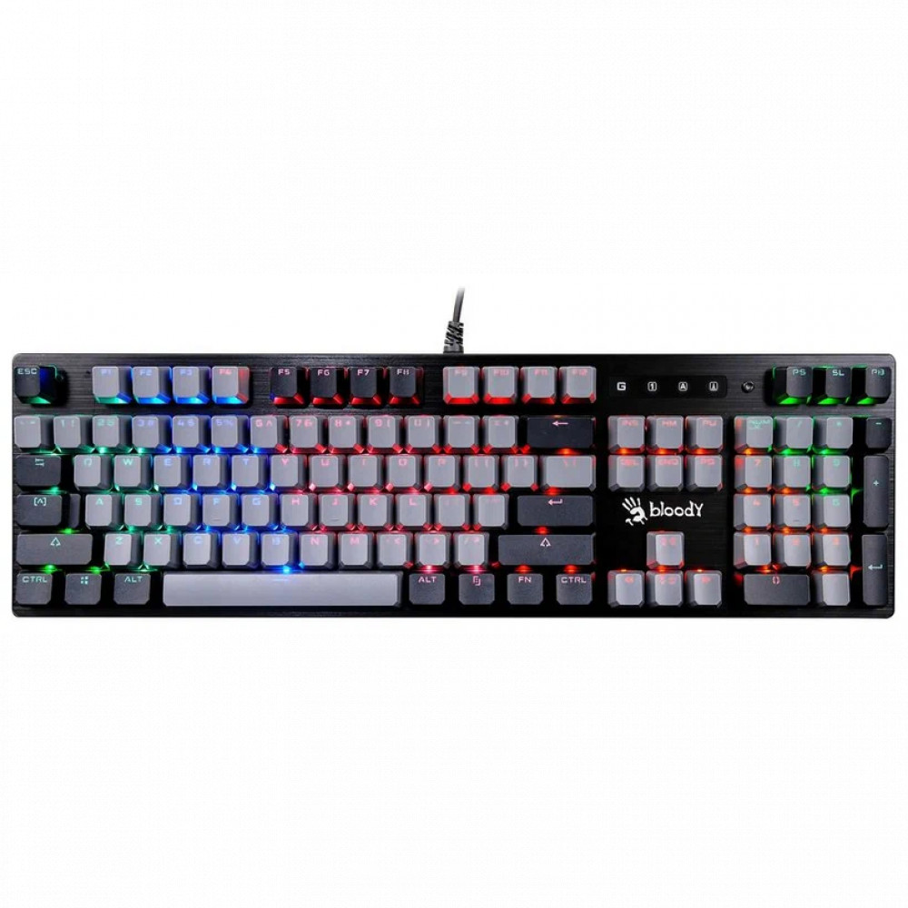 Клавиатура A4Tech B828N (GREY+BLACK) Проводная, USB - миниатюра 3