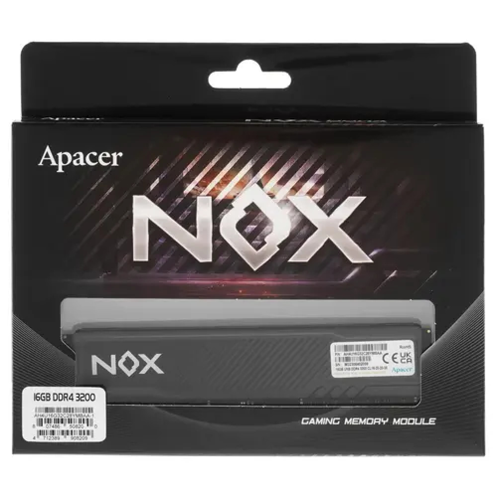 ОЗУ Apacer NOX [AH4U16G32C28YMBAA-1] DIMM, DDR4, 16 Гб, 3200 МГц - миниатюра 6