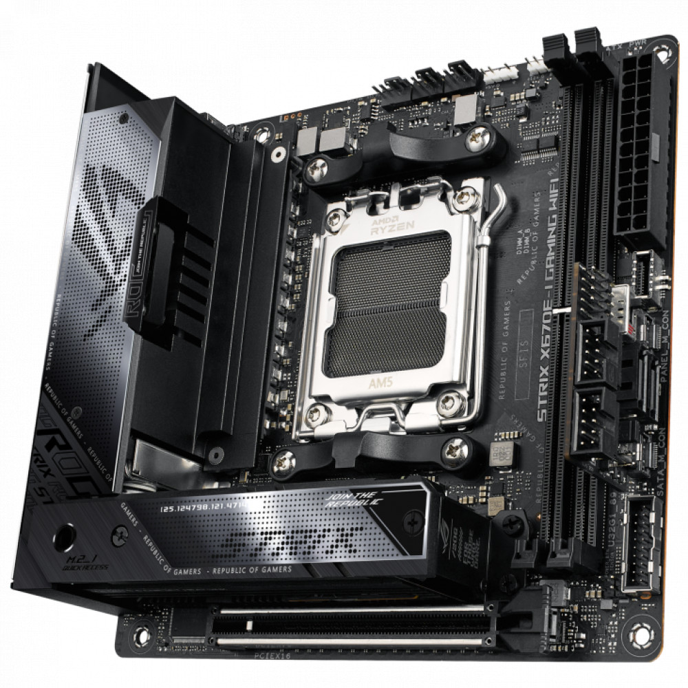 Материнская плата Asus ROG STRIX X670E-I GAMING WIFI Mini-ATX, AMD AM5 - миниатюра 8