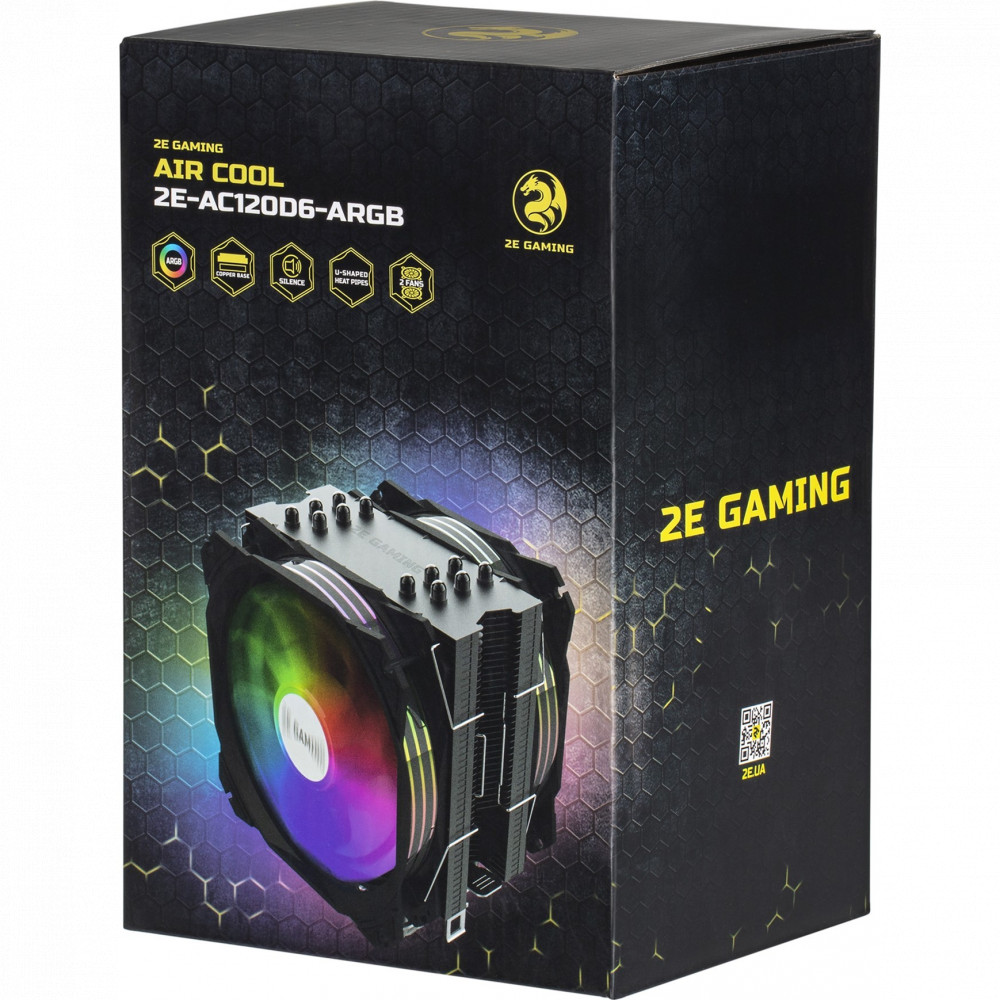 Система охлаждения 2E GAMING AIR COOL 2E-AC120D6-ARGB Для процессора - миниатюра 10