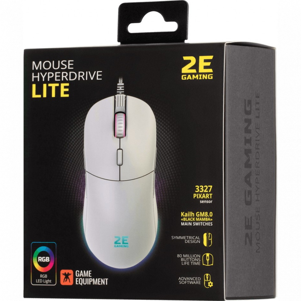 Мышь 2E GAMING HyperDrive Lite 2E-MGHDL-WT Игровые, Проводная - миниатюра 10