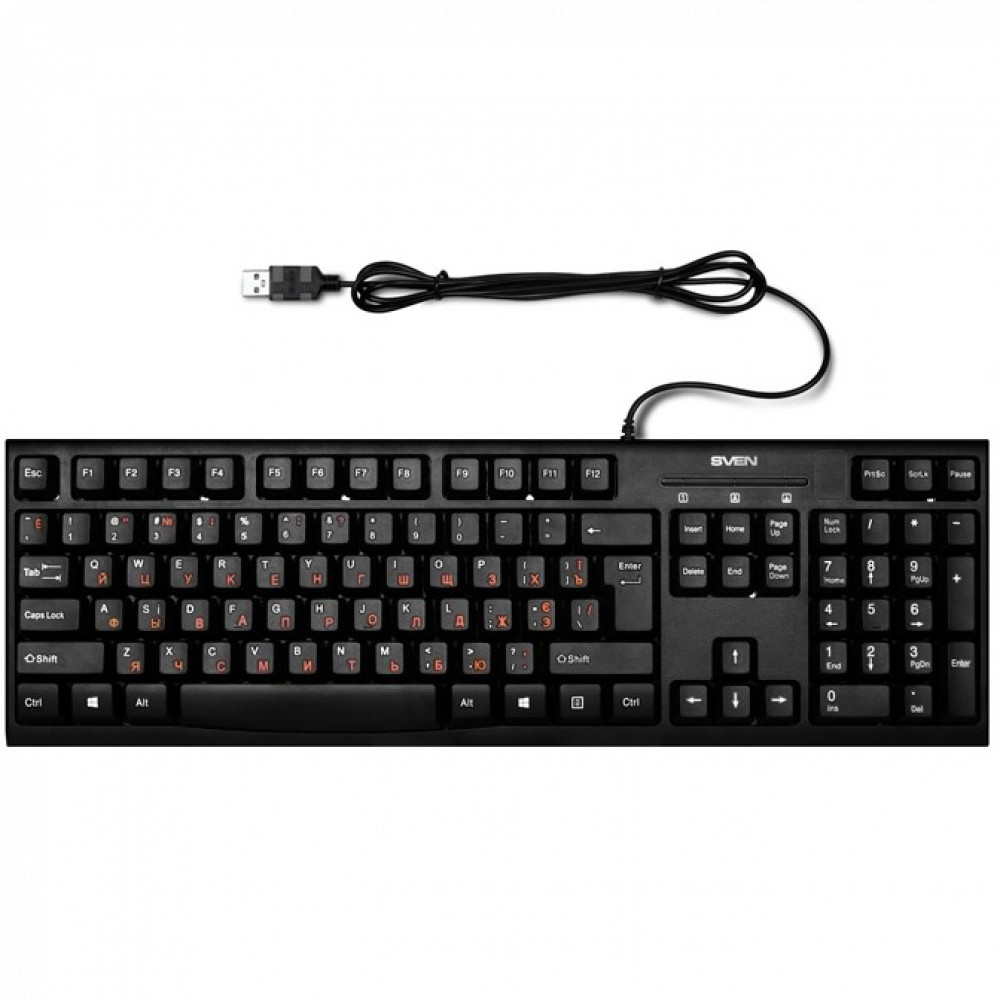 Клавиатура Sven KB-S300 SV-015756 Проводная, USB - миниатюра 2