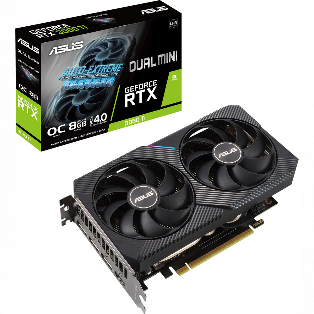 Видеокарта Asus GeForce RTX3060Ti DUAL-RTX3060TI-O8G-MINI-V2 LHR 8 ГБ - миниатюра 8