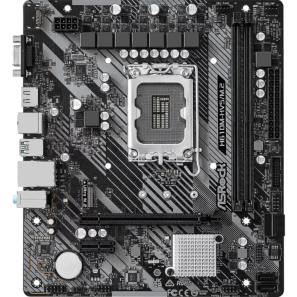 Материнская плата ASRock H610M-HVS/M.2 R2.0 Micro-ATX, LGA 1700 - миниатюра 7