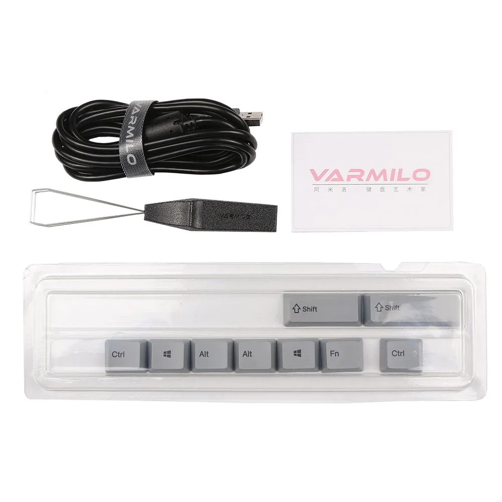 Клавиатура Varmilo CMYK, VPM108, Varmilo EC V2 Sakura, Wired, Gaming, Black, USB 306832 Проводная, USB - миниатюра 12