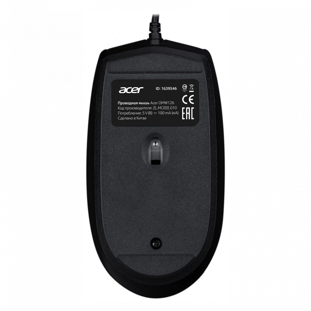 Мышь Acer OMW126 ZL.MCEEE.010 Бюджетные, Проводная - миниатюра 5