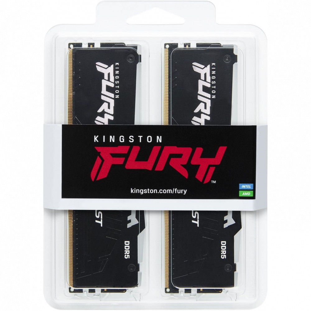 ОЗУ Kingston Fury Beast Black RGB KF556C36BBEAK2-32 DIMM, DDR5, 32 Гб (2 х 16 Гб), 5600 МГц - миниатюра 6