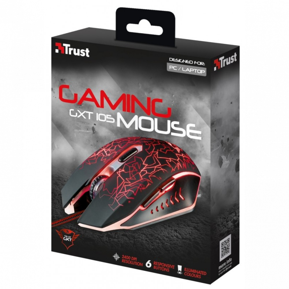 Мышь Trust GXT 105 Izza Illuminated Gaming 21683 Игровые, Проводная - миниатюра 8