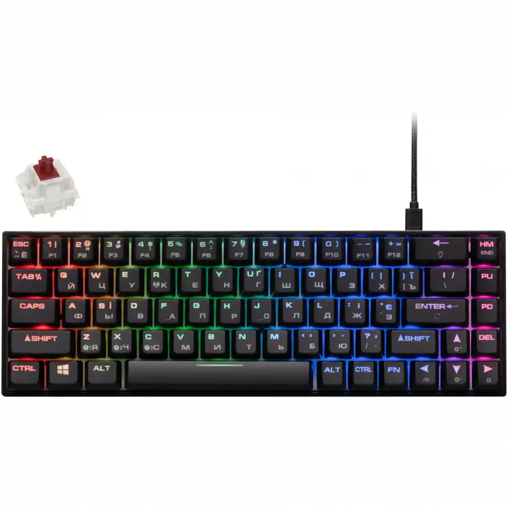Клавиатура 2E Gaming KG380 RGB 2E-KG380UBK-BR BROWN SWITCH Проводная, USB - миниатюра 13