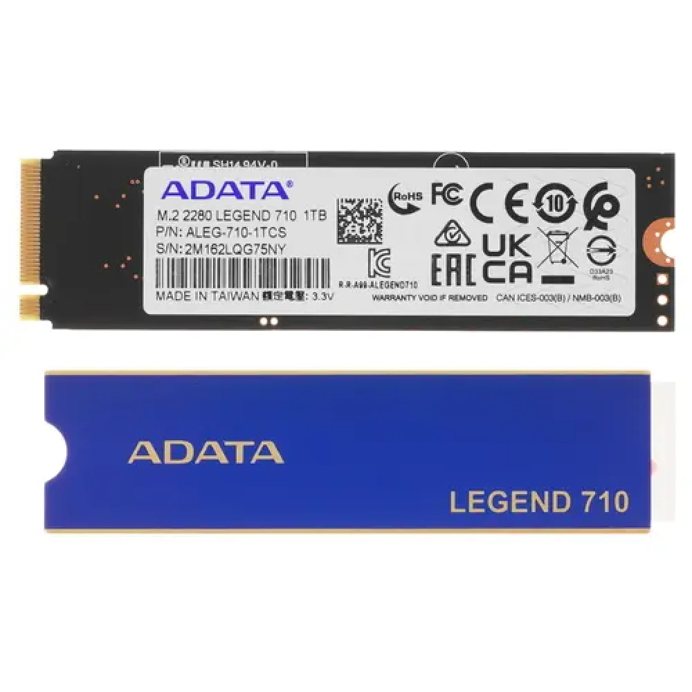 Жесткий диск ADATA LEGEND 710 [ALEG-710-1TCS] SSD (твердотельные), 1 ТБ, M.2, PCIe - миниатюра 3