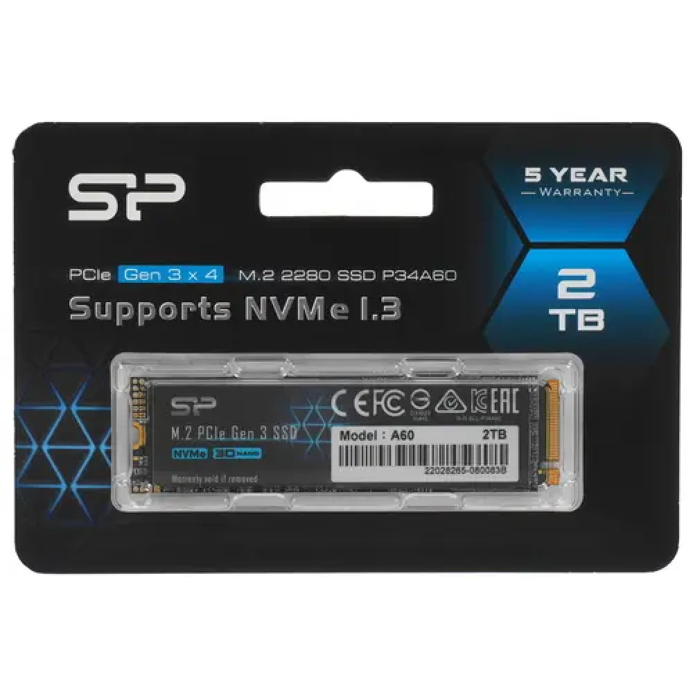 Жесткий диск Silicon Power P34A60 SP002TBP34A60M28 SSD (твердотельные), 2 ТБ, M.2, PCIe - миниатюра 2