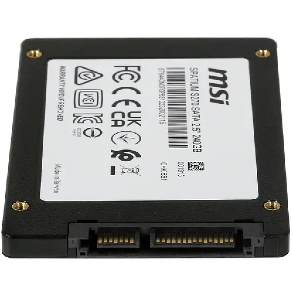 Жесткий диск MSI SPATIUM S270 S78-440N070-P83 SSD (твердотельные), 240 ГБ, 2.5 дюйма, SATA - миниатюра 6