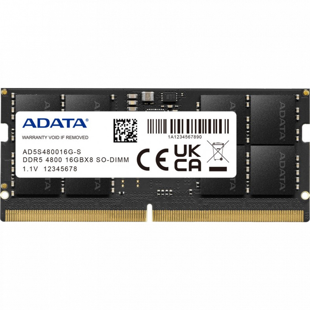 ОЗУ ADATA 32 Гб AD5S480032G-S SO-DIMM, DDR5, 32 Гб, 4800 МГц - миниатюра 2