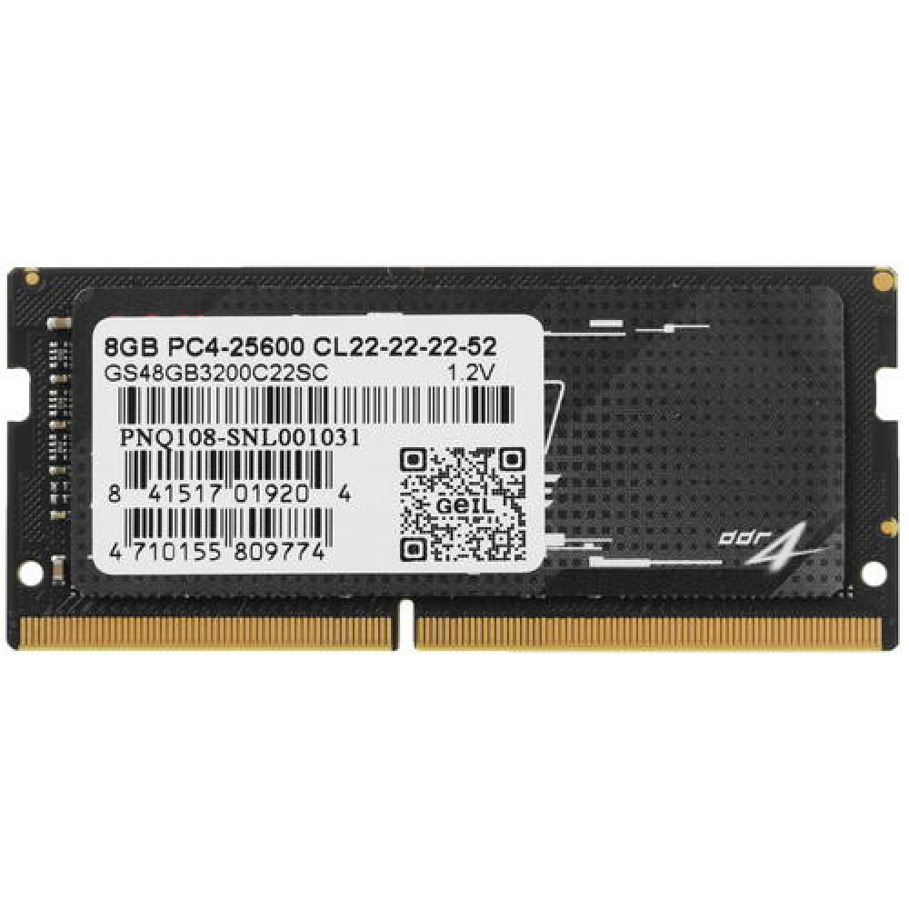 ОЗУ Geil 8GB GS48GB3200C22S SO-DIMM, DDR4, 8 Гб, 3200 МГц - миниатюра 4