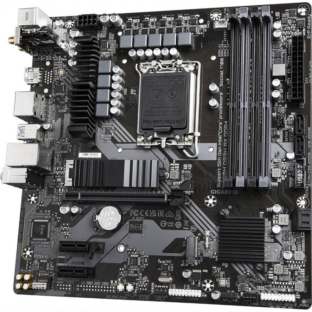 Материнская плата Gigabyte B760M DS3H AX DDR4 Micro-ATX, LGA 1700 - миниатюра 9