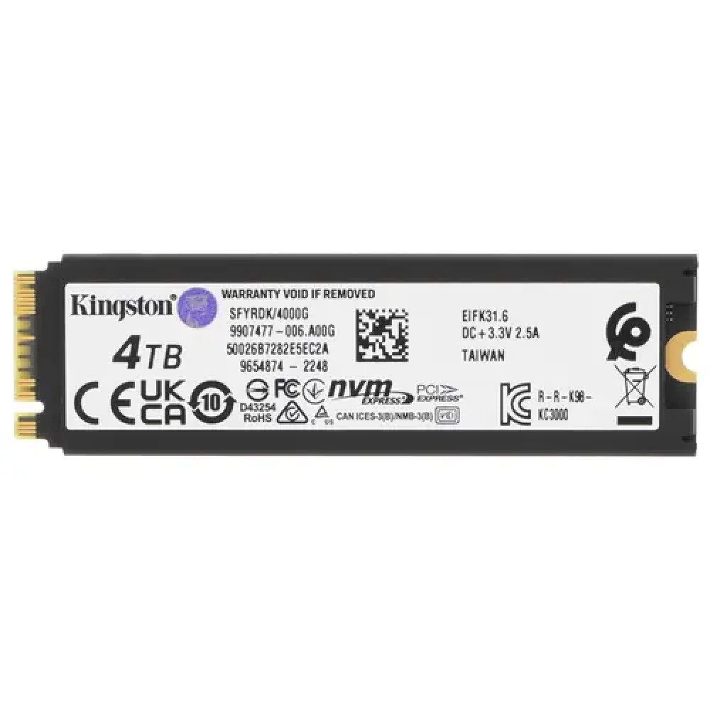 Жесткий диск Kingston FURY Renegade SFYRDK/4000G SSD (твердотельные), 4 ТБ, M.2, PCIe - миниатюра 5