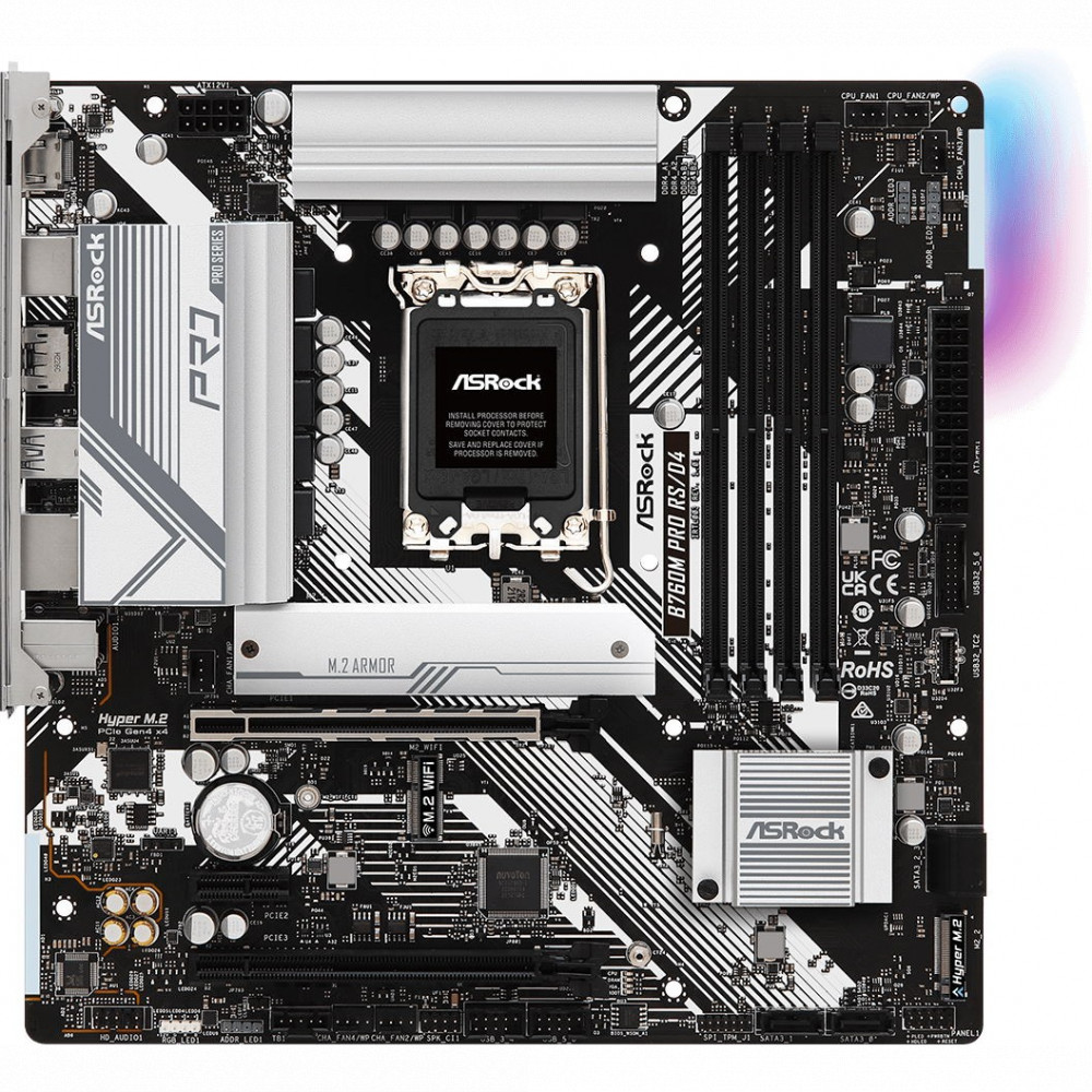 Материнская плата ASRock B760M PRO RS/D4 Micro-ATX, LGA 1700 - миниатюра 6
