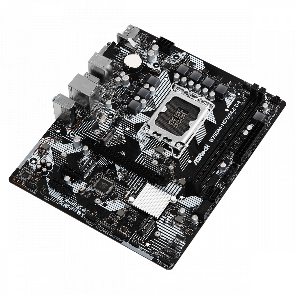 Материнская плата ASRock B760M-HDV/M.2 D4 Micro-ATX, LGA 1700 - миниатюра 7