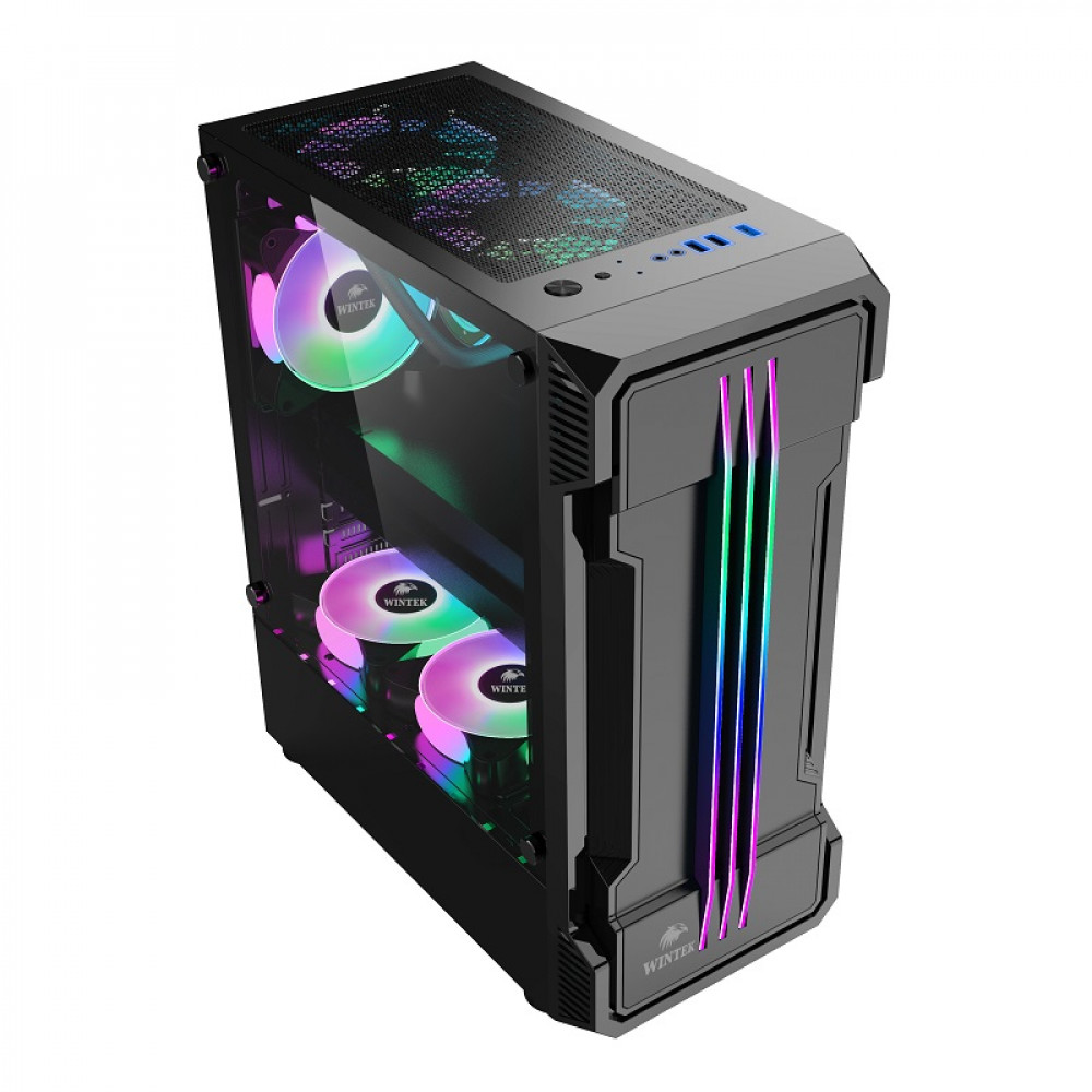 Корпус Wintek FLAME-V2 D537-B TG Mid-Tower - миниатюра 8