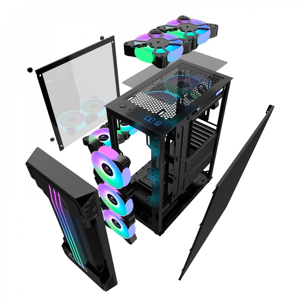 Корпус Wintek FLAME-V2 D537-B TG Mid-Tower - миниатюра 10