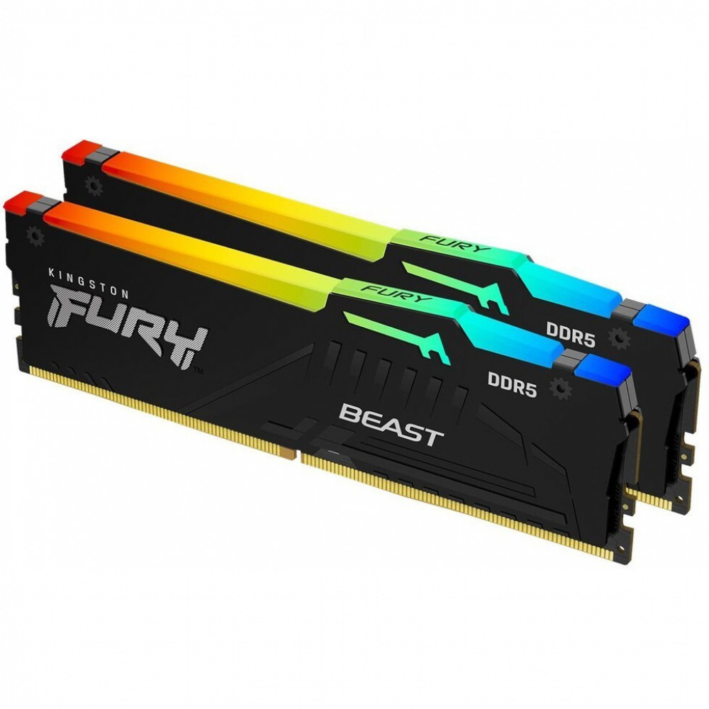 ОЗУ Kingston Fury Beast RGB KF560C36BBEAK2-16 DIMM, DDR5, 16 Гб (2 х 8 Гб), 6000 МГц - миниатюра 3