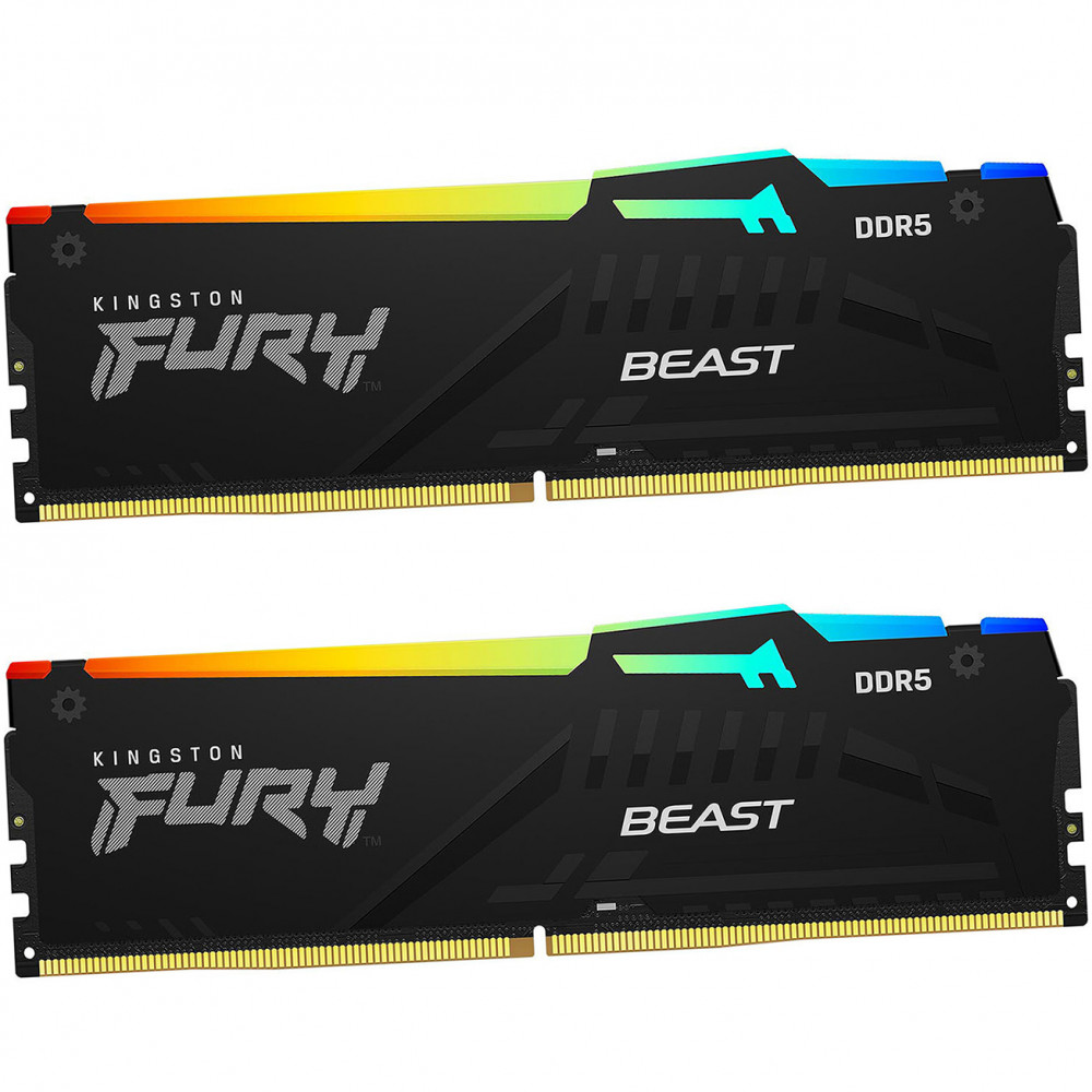 ОЗУ Kingston Fury Beast RGB KF560C36BBEAK2-16 DIMM, DDR5, 16 Гб (2 х 8 Гб), 6000 МГц - миниатюра 4