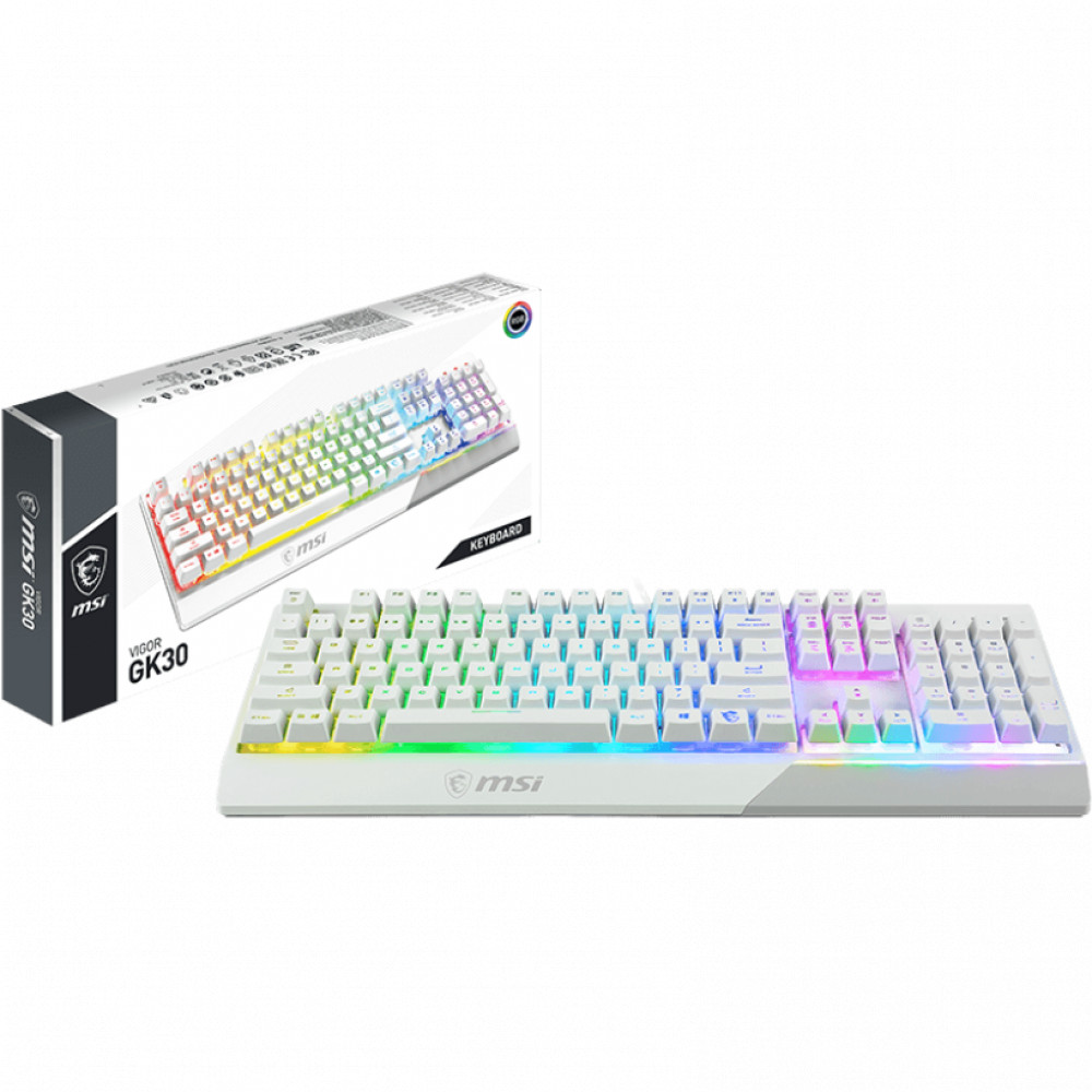 Клавиатура MSI Vigor GK30 WHITE RU Проводная, USB - миниатюра 8