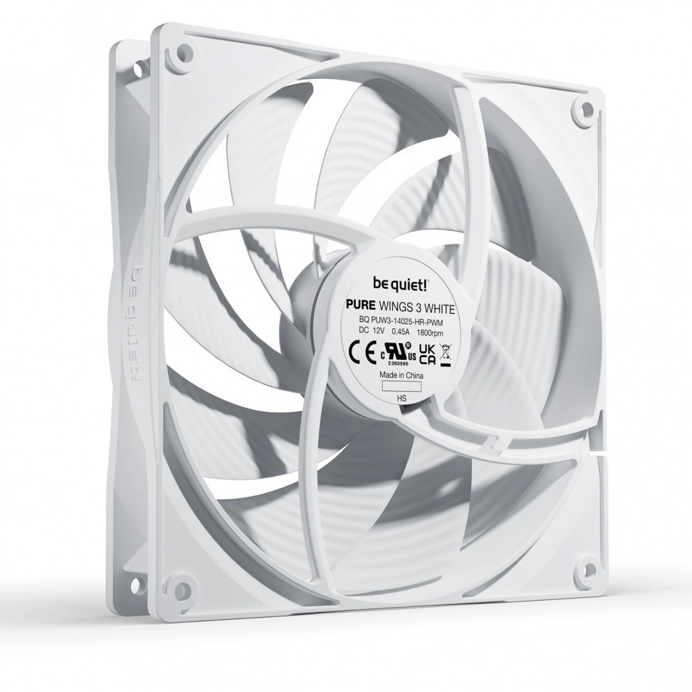 Система охлаждения be quiet! Pure Wings 3 140mm PWM high-speed White BL113 Для системного блока - миниатюра 4