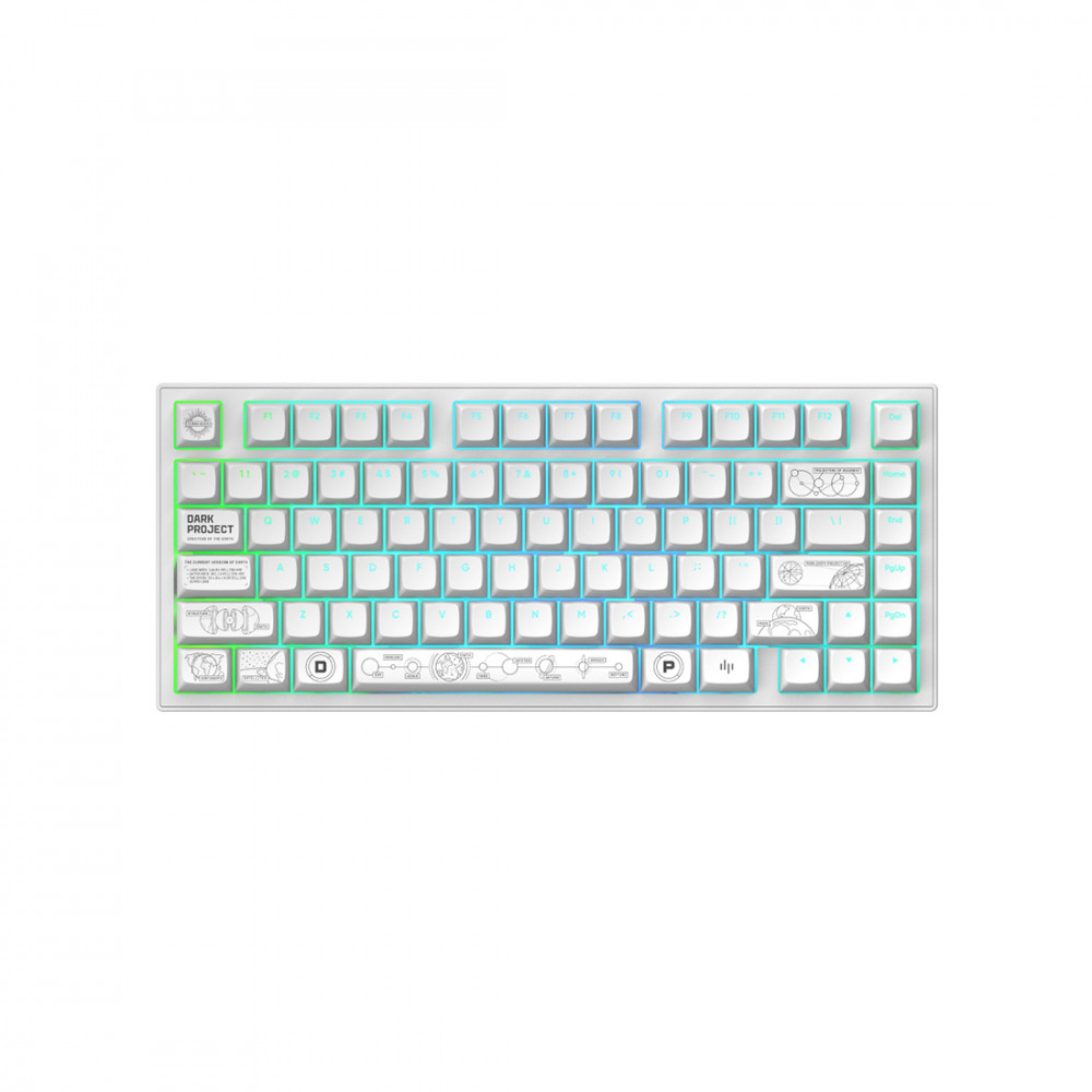 Клавиатура Dark Project Project ALU81A Terra Nova White DPKB_NOVA_81_ANSI_WHITE Беспроводная, USB - миниатюра 4