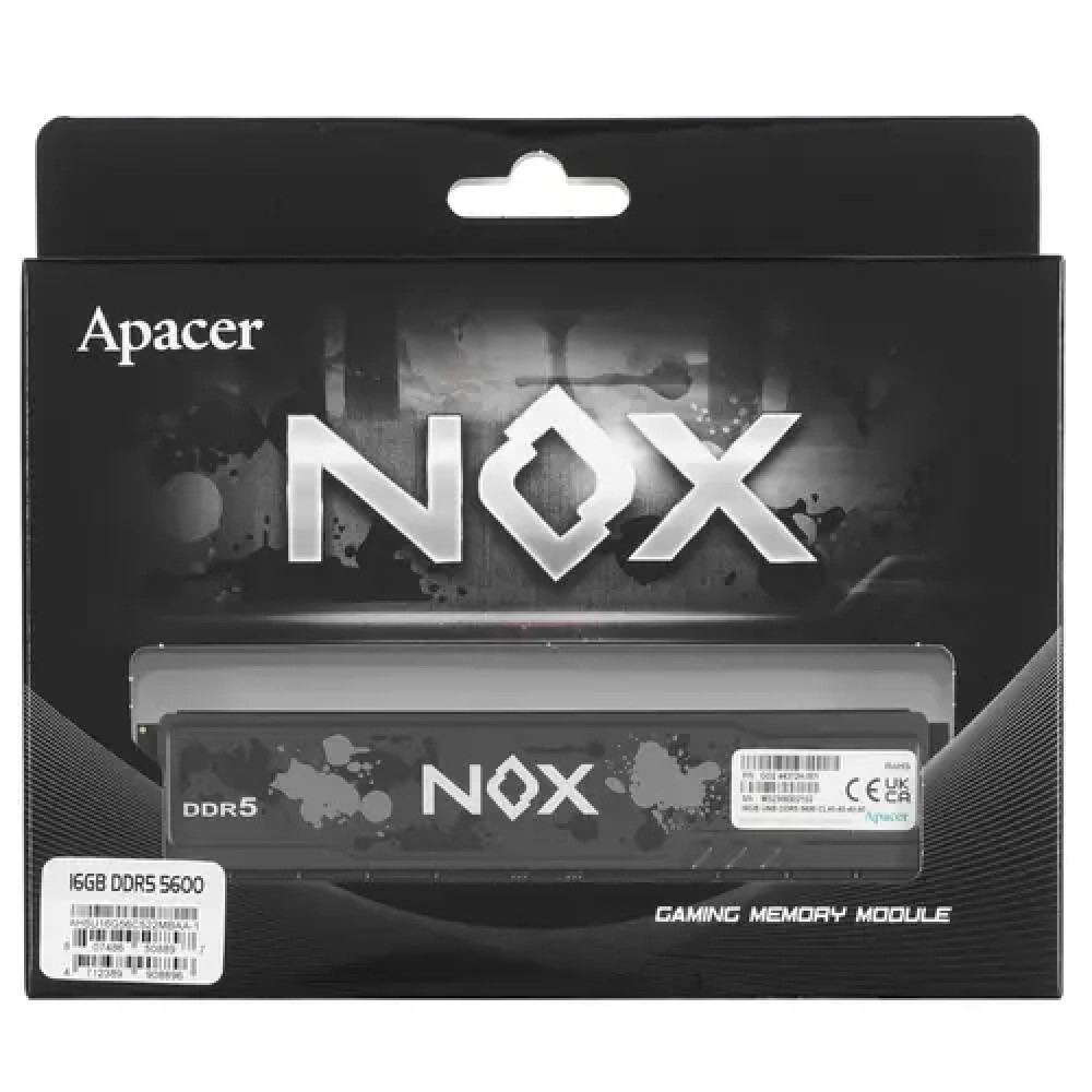 ОЗУ Apacer NOX [AH5U16G56C522MBAA-1] DIMM, DDR5, 16 Гб, 5600 МГц - миниатюра 8