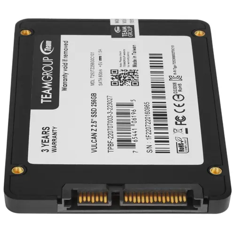 Жесткий диск Team Group VULCAN Z [T253TZ256G0C101] SSD (твердотельные), 256 ГБ, 2.5 дюйма, SATA - миниатюра 6