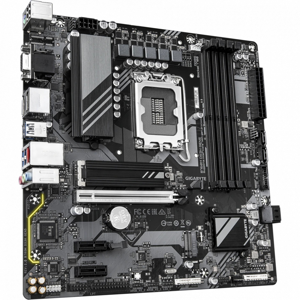 Материнская плата Gigabyte B760 DS3H GEN5 Micro-ATX, LGA 1700 - миниатюра 6
