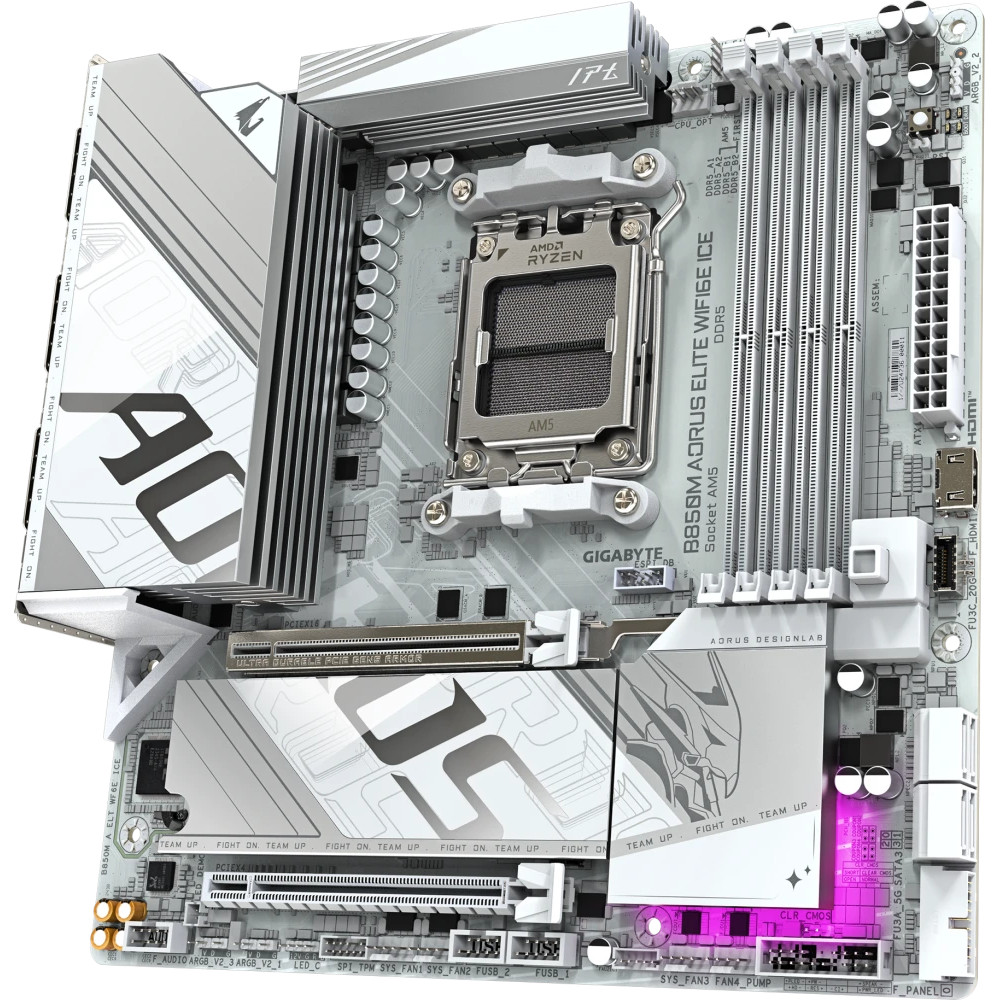 Материнская плата Gigabyte B850M EAGLE WF6E ICE Micro-ATX, AMD AM5 - миниатюра 9