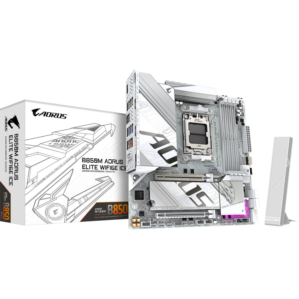 Материнская плата Gigabyte B850M EAGLE WF6E ICE Micro-ATX, AMD AM5 - миниатюра 12