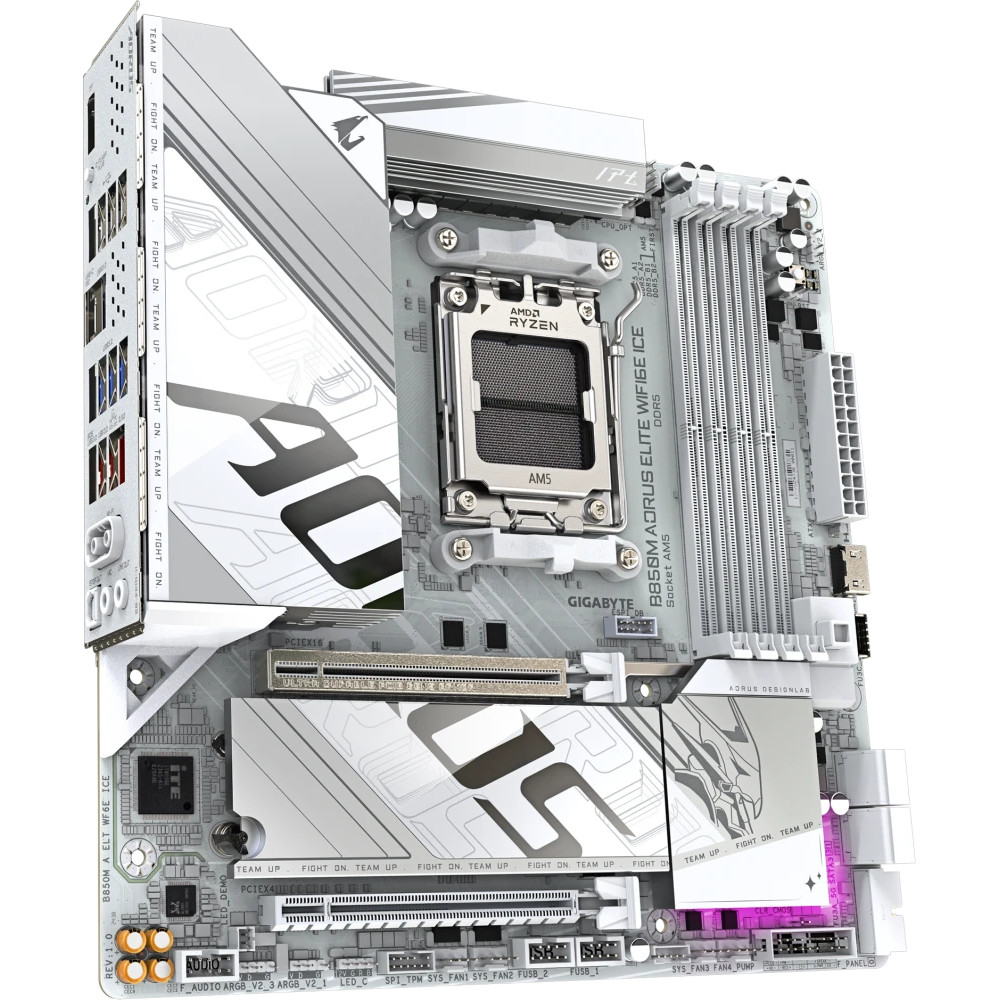 Материнская плата Gigabyte B850M EAGLE WF6E ICE Micro-ATX, AMD AM5 - миниатюра 8