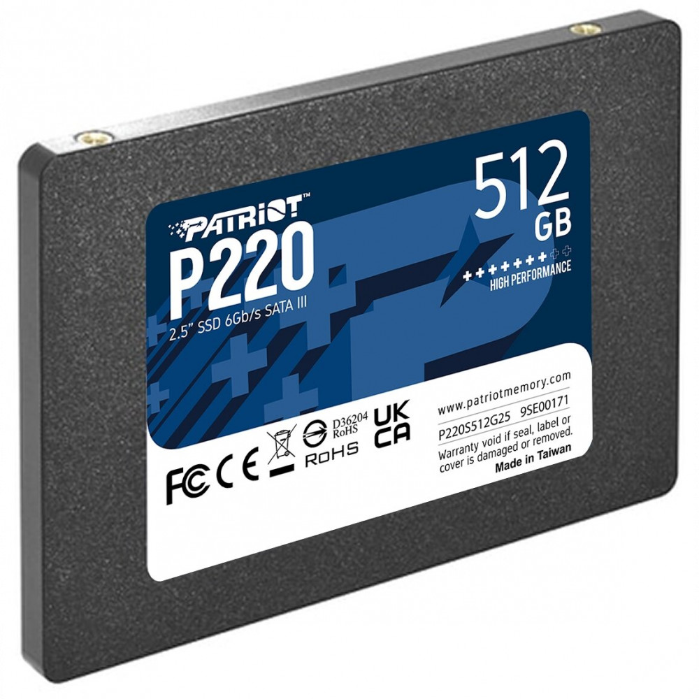 Жесткий диск Patriot P220 P220S512G25 SSD (твердотельные), 512 ГБ, 2.5 дюйма, SATA - миниатюра 7