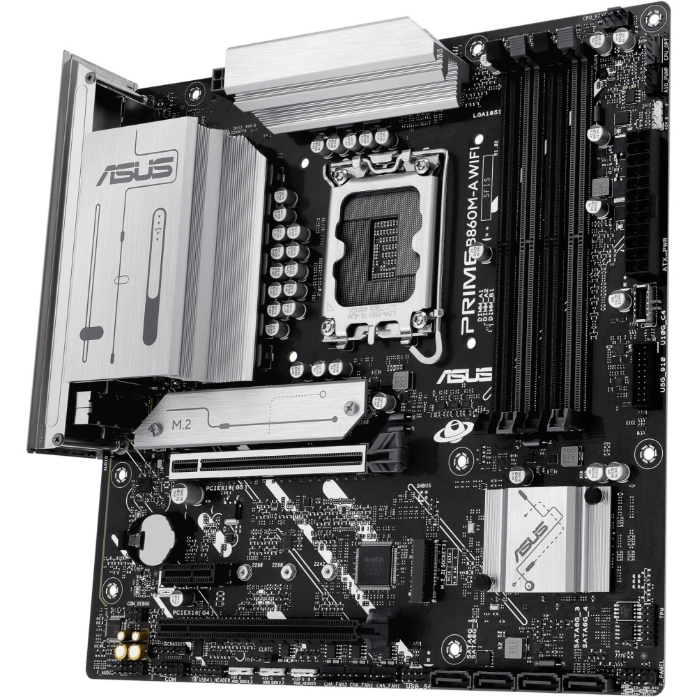 Материнская плата Asus PRIME B860M-A WIFI Micro-ATX, LGA 1851 - миниатюра 9