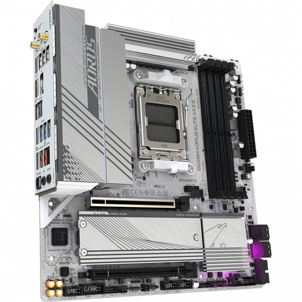 Материнская плата Asus B650M A ELITE AX ICE Mini-ATX, AMD AM5 - миниатюра 8
