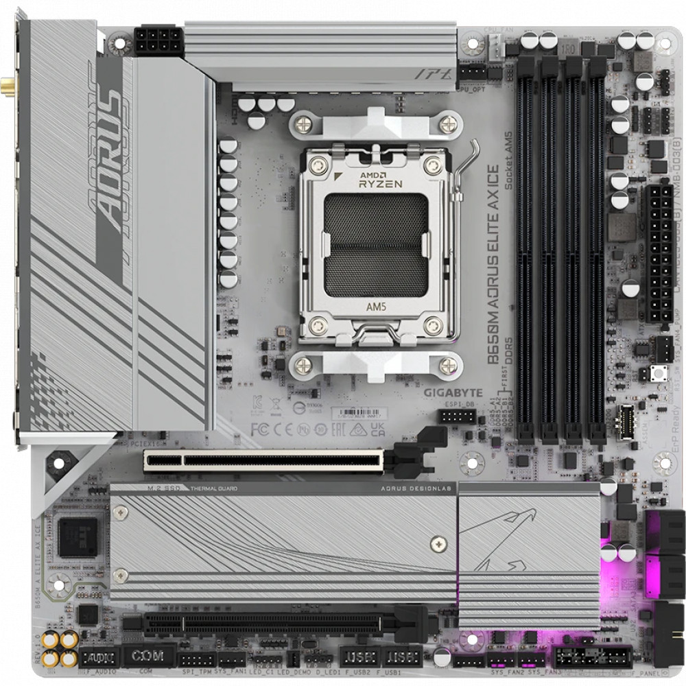Материнская плата Asus B650M A ELITE AX ICE Mini-ATX, AMD AM5 - миниатюра 7